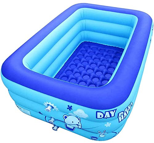 Piscina de Verano, Piscina Inflable Rectangular, Piscina Infantil Engrosada, Piscina Inflable con Bomba De Aire Eléctrica Centro De Juegos Acuáticos De Verano Alberca