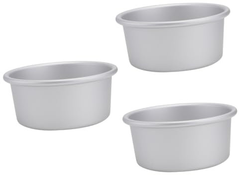 CONGARTENO 3stücke Runde Kuchenform Mit Abnehmboden Aus Anodisiertem Aluminium Backform Für Schichtkuchen Käsekuchen Und Desserts Antihaftbeschichtung Silber