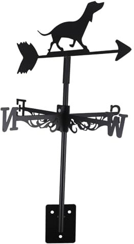 Yardwe Gartendeko Wetterfahne Dackel Windfahne Metall Windfahne Tier Windfahne Für Windgeschwindigkeit Richtungsanzeige