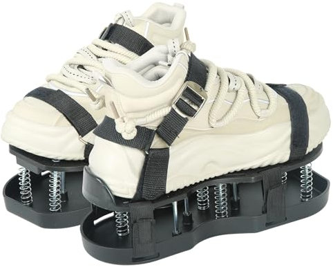Lawn Aeration Shoes For lawns Double Lawn Shoes Spring Base Spiked Aeration Sandals Adjustable Strap Aerator Lawn Tool For Patio Deck Garden (Black)