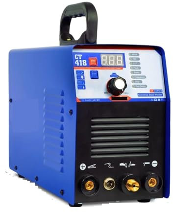 Cortadora de plasma, Cortador de Plasma CT418 4 en 1, máquina de soldadura intermedia MMA Tig, soldadura en punto de pulso, cortador de Plasma CNC portátil for Metal,Corte potente