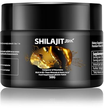 Himalaya Shilajit Original – Bio-Shilajit-Harz mit über 85 Spurenelementen & Fulvosäure für Konzentration, Energie & Immunität, 50 g