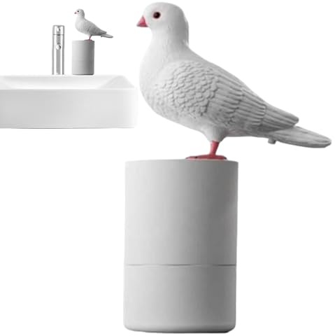Foaming Soap Dispenser - 300ml Automatic Induction Foam Hand Washer, Touchless Soap Dispenser, Funny Pigeons Poop Hand Soap Dispenser, Refillable, Fine Foam, Foaming Soap Pump for Kitchen Bathroom