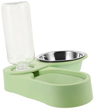 GANAZONO Rotatable Corner Double Stainless Steel Pet Feeder Bowl Set with Food and Water Dispenser for Cats and Dogs Wall Mounted Design Safe Non Odor Material Easy to Install and Clean