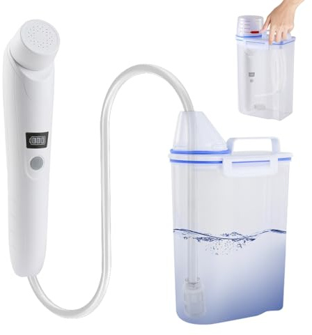 Bidet Portable, 2.5L Bidet Electrique, Douchette à Main pour Toilettes, Rechargeable, Extérieur, Camping, Vaporisateur à Main pour Femme, Homme, Soin du Corps