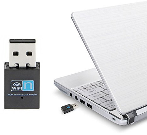 Esamconn® 300M Wireless Wifi Dongle Wireless USB Adapter WLAN rete scheda Mini portatile per computer, notebook, ecc ...