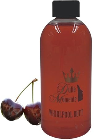 Dufte Momente | Whirlpool Duft Kirsche 500ml | mit naturreinen und natürlichen ätherischen Ölen | kein Schaum | vegan und ohne Tierversuche