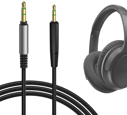 GEEKRIA Audio Cable Compatible with Bose SoundTrue Around-Ear II/AE2, Soundlink On-Ear/II, 2.5mm Braided Nylon Replacement Stereo Cord (4 ft / 1.2 m)