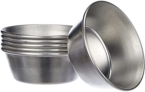 Ibili Set 6 MOLDES Pastel DE Nata Portugues, Stainless Steel, Plata, 17 x 8 x 4 cm, 6