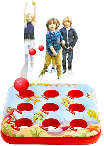 KreativeKraft Ziel-Ball-aufblasbare Kindergeburtstag Spiele, Outdoor Spiele für Kinder Jungen-Mädchen, 3 in Folge Inflatables-Garten-Spielzeug (Zielballspiel)
