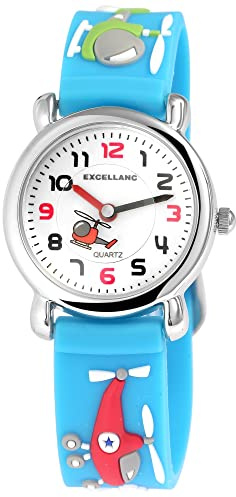 Excellanc Kinderarmbanduhr Analog Lernuhr Jungen Mädchen | Armbanduhr Kinder ab 4 Jahre – Lernuhr | Kinderuhr Analog Jungen 6 8 10 Jahre – bunt wasserdicht Schulkind Geschenk