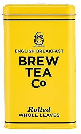 Brew Tea Co - English Breakfast Tea in Classic Tin - Strong & Malty - 25 Proper Tea Bags