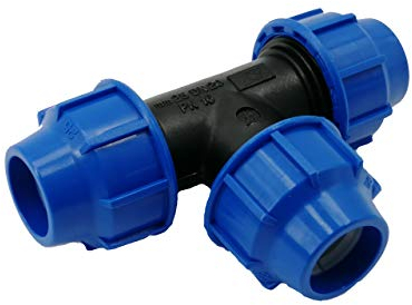 PP-Klemmfitting T-Stück, 25mm x 25mm x 25mm