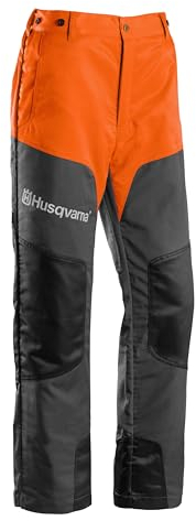 Husqvarna Pantalone protettivo antitaglio adatto all'utilizzo della motosega EN381 classe 1 (20 m/s), arancione grigio TG. 54