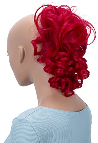 CAISHA Hairpiece Scrunchy Updo Bridal Hairstyles Voluminous Curly Messy Bun Red G26L