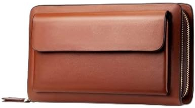 LIOONS Geldbörse PU-Leder-Geldbörse Mode große Kapazität Lange Geldbörse Kupplung für Männer und Frauen Retro Business Casual Münzfach Portemonnaie
