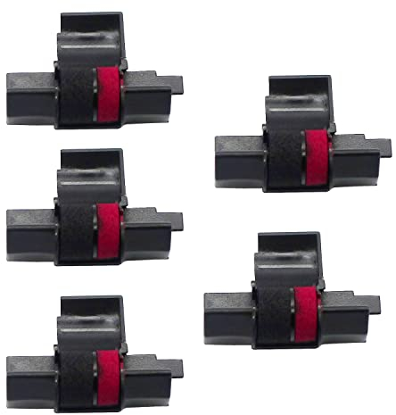 DOGEPRO 5 Stück IR-40T Farbband, ABS POM Farbband Tintenwalze für Taschenrechner Drucker Schreibmaschine IR-40T - Schwarz/Rot #4191A001