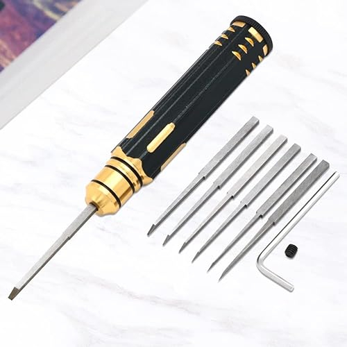 Prime Model Scriber Model kit Gundam Resin Carved Scribe Tool line Hobby Cutting Tool Chisel 7 Blades for RC Car/Drone Repair (1)