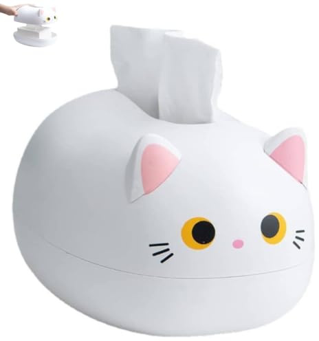 Tissue Holders, Tissue Box Cover with Storage, Niedlicher Katzen-Taschentuchbox-Halter, Tissue Holder Dispenser for Night Stand,Dresser,Kitchen,Tabletop,Bathroom,Office Table