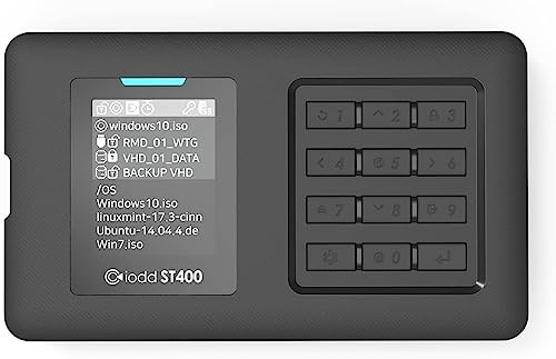 iodd Mini USB 3.0 256-Bit Secure verschlüsseltes SSD Laufwerk (ST400/512GB SSD)