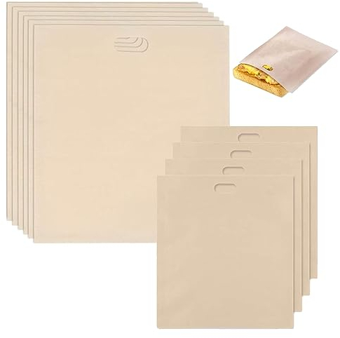 HZZXCH 10 Pcs Toastie Bags Reusable Nonstick Sandwich Bags Reusable Sandwich Bag Roasting Bags Toastie Bags For Toaster Reusable Washable Bread Snack Pizza Toaster Pockets for Microwave Oven Grill