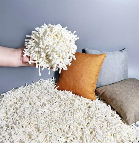 Geschredderter Schaumstoff mit hoher Dichte für Sitzsack-Füllung, Sitzsack-Füllung, Kunst, Handwerk, Memory-Schaum, Ersatzfüllung für Kissen, Stofftiere (0,5 kg)