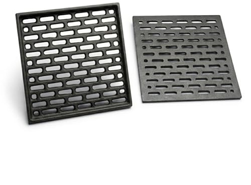 LUNA WAY CAST IRON - Grille de Ventilation en Fonte | Résistante à Haute Température | pour Cheminée & Poêle à Bois | Retrait Facile des Cendres | 15 x 15 cm, Gris, Fonte