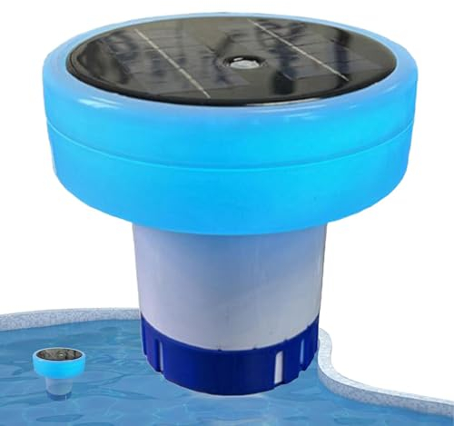 Solar Pool Ionisator - Pool Chlor Schwimmer,Leuchtender Chlorhalter, Chlortabletten-Schwimmer - Solar-Pool-Chlor-Schwimmer, Schwimmender Wasserreiniger Und Luftreiniger Für Pool