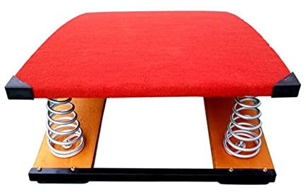 Trainingsgymnastik-Sprungbrett Home Junior Sprungbrett Gymnastik, Leichtathletik-Ausrüstung für Kinder mit 2 Stahlfedern, gebogenes Sprungbrett aus Hartholz für Zuhause, Fitnessstudio, Spielzimmer, K