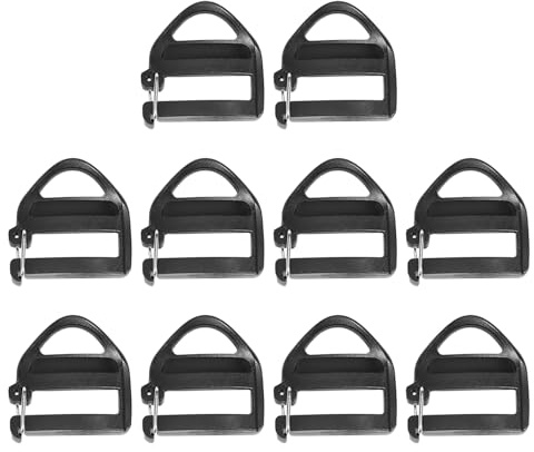 EHDWXVZM 10 Stück Rucksack-Ersatzschnallen, Gurtband-Kunststoffschnallen, Verschlussschnallen, Verstellbare Gurtbandschnallen, Reparatur-Gurtbandschnallen