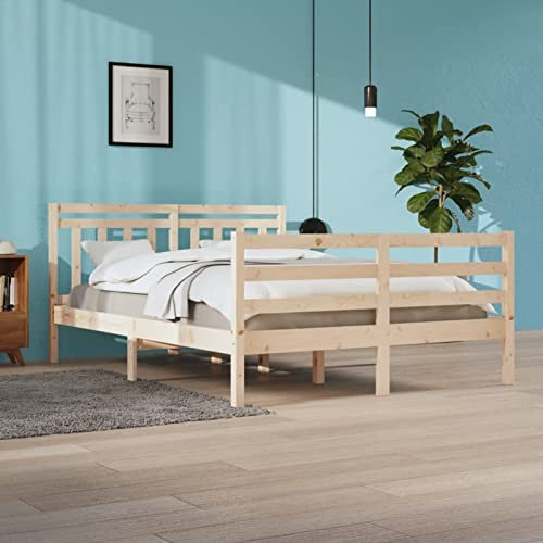Sufrk Massivholzbett Bettgestell Bed Frame Bett Mit Bettkasten Hausbett Bett Massivholz 160x200 cm - 3105325