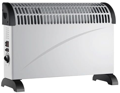 Convector UBOON Home 2000W, 3 Niveles de Potencia, protección contra sobrecalentamiento, termostato Regulable, Asas de Transporte, Blanco, 20m². (NORMAL)