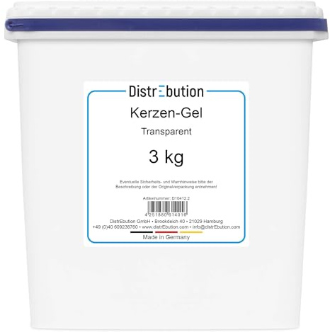 Kerzen-Gel transparent 3kg Kerzengel Gelwachs zum Kerzen gießen
