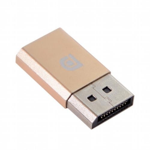 CY Adattatore Adattatore display virtuale 4K DP Displayport DDC EDID Dummy Plug Headless Ghost Display Emulator HDTV Colore oro 4K@17Hz