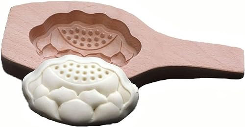 JNHGSHUAISDF mooncake mould Hand Press Mooncake Mid Festival Moon Cake Mould， Pod Shape Wooden Handmade Mooncake Baking, Decoration Tools, for Home, Bakery, Dessert Shop