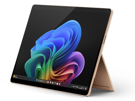 Microsoft Surface Pro | Copilot+ PC | 13” OLED Touchscreen | Snapdragon® X Elite (12 Kerne) | 16GB RAM | 512GB SSD | neuestes Modell, 11. Edition | Sand (Netzteil separat erhältlich)