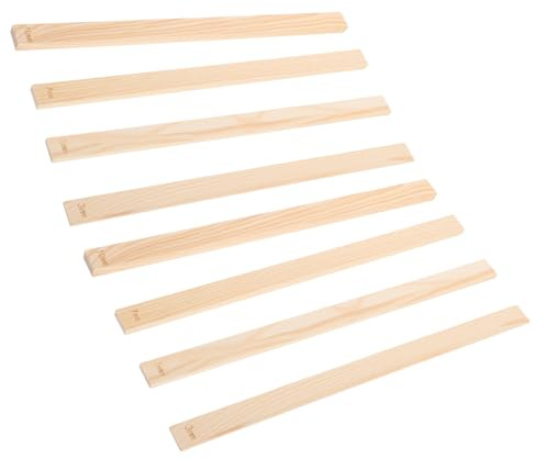 SHINEOFI Rolling Pin Guides Rectangular Strip Set Pottery Wooden 8pcs Clay Mudboard Strips Beige for Precision Cutting and Exact Polymer Clay Thickness Measurement for Crafting