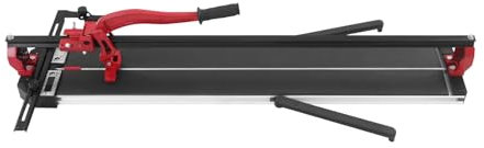 Tagliapiastrelle manuale, lunghezza massima di taglio, 100 cm, utensile manuale per il taglio delle piastrelle, 123 x 20 x 23 cm, professionale, per piastrelle da parete e pavimento (rosso)