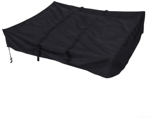 Auto-Dachzelt-Schutzhülle, 420D-Oxford-Stoff, wasserdicht, Staubschutz, Outdoor-Camping, Reisen, Aufbewahrungstasche, schwarz, 143 x 120 x 28 cm (schwarz) | Autodachzeltabdeckung aus strapazierfähigem 420D-Oxford-Tuch, wasserdicht, staubdicht, sonnenbeständig