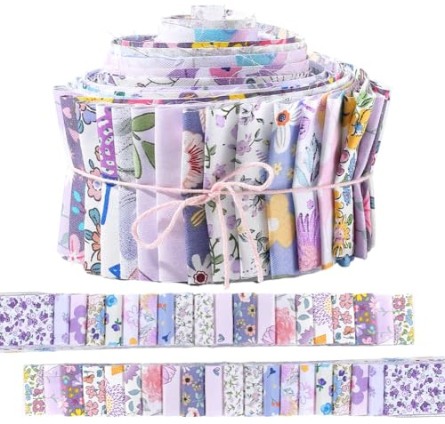 GORGECRAFT 40 Bande de Coton Matelassée 1 m X 6.5cm Tissu Chinoiserie Prédécoupé Patchwork Imprimé Floral pour Couverture Tapis Tapisserie Décoration Intérieure Sac à Main Artisanat