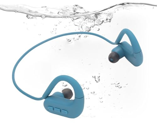 Denash Cuffie di Conduzione Ossea, Auricolari IPX8 Waterproof Swimming, Modalità Bluetooth 5.4 e 8 GB MP3, Batteria 16H per il Nuoto a Triathlon/lap