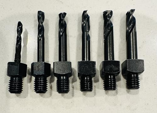 Drill Bits Short Length Threaded Shank, Short Series Drill Bit Set #40#30#21#20#13#10
