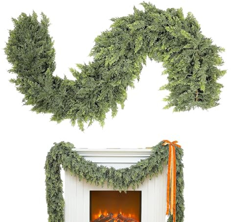 Artificial Christmas Cypress Garland Reusable Christmas TV Cabinet Ornament