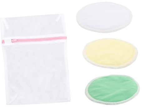 Coppette Assorbilatte Riutilizzabili 4 Pezzi, Tre Strati Bambù | Traspiranti, Lavabili e Alta Assorbenza, Membrana Tpu, Struttura Ispessita, per Allattamento al Seno Colore Casuale