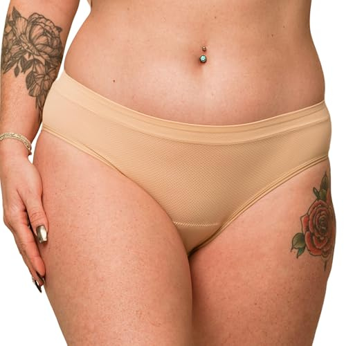 Mademoiselle Culotte – Culotte Menstruelle Lavable Ultra Respirante - 4 Couches Absorbantes Flux Abondant Jusqu’à 4 Tampons - Protection Hygiénique Réutilisable sans Fuite - Marque française - XXL