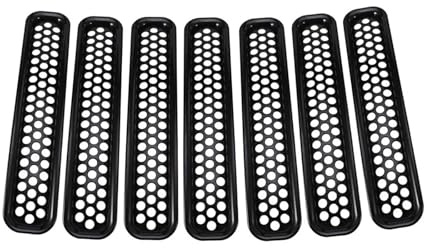 Rejillas radiador delanteras coche Para Jeep Para Wrangler TJ 1997 1998 1999 2000 2001 2002 2003-2006 Parrilla Delantera Parrilla Delantera Kits De Cubierta Protectora Hueca