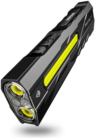 WARSUN T9 PRO Rechargeable EDC Torch – 1500 Lumens LED Pocket Flashlight, Magnetic Work Light with Clip for Dog Walking, Camping, Hiking, Car Repair, Night Walking and Everyday Carry