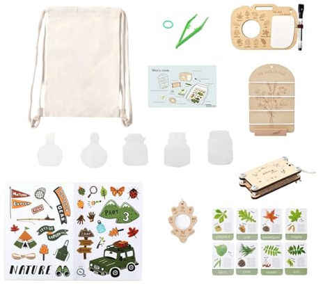 Kit Di Esplorazione All'aperto: Set Di Osservazione Scientifica, Strumenti Di Biologia Del Campo Per I Giovani | Attrezzature Per Microscopio Durevole, Attrezzature Per Attività Creative, Divertente