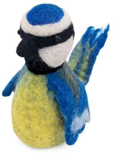 Nepalaya Artisan Community - EW-149 - Eierwärmer, Blaumeise, Filz, Handarbeit, 12cm x 7cm x 7cm