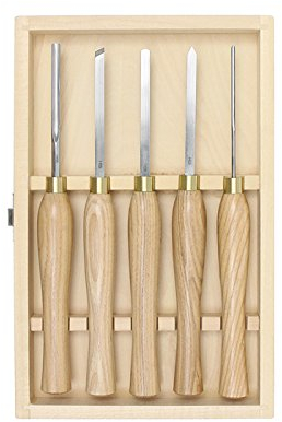 Hattori HSS Drechseleisen, Mini-Satz, 5-teilig